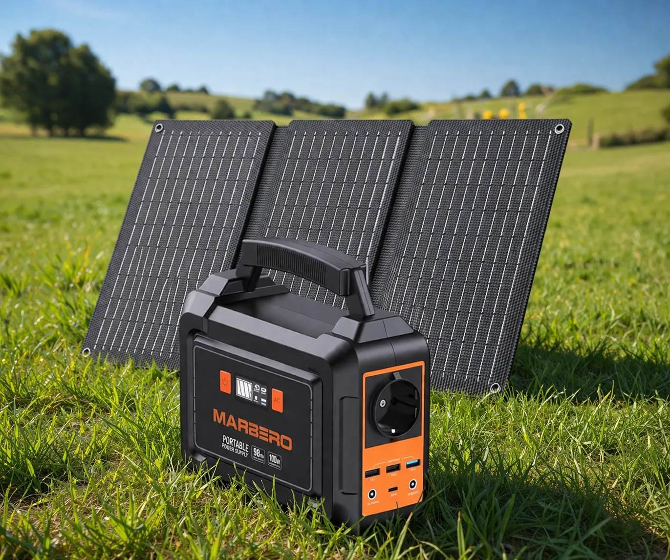 MARBERO M168-Plus 98Wh Kit Solar con Panel 30W
